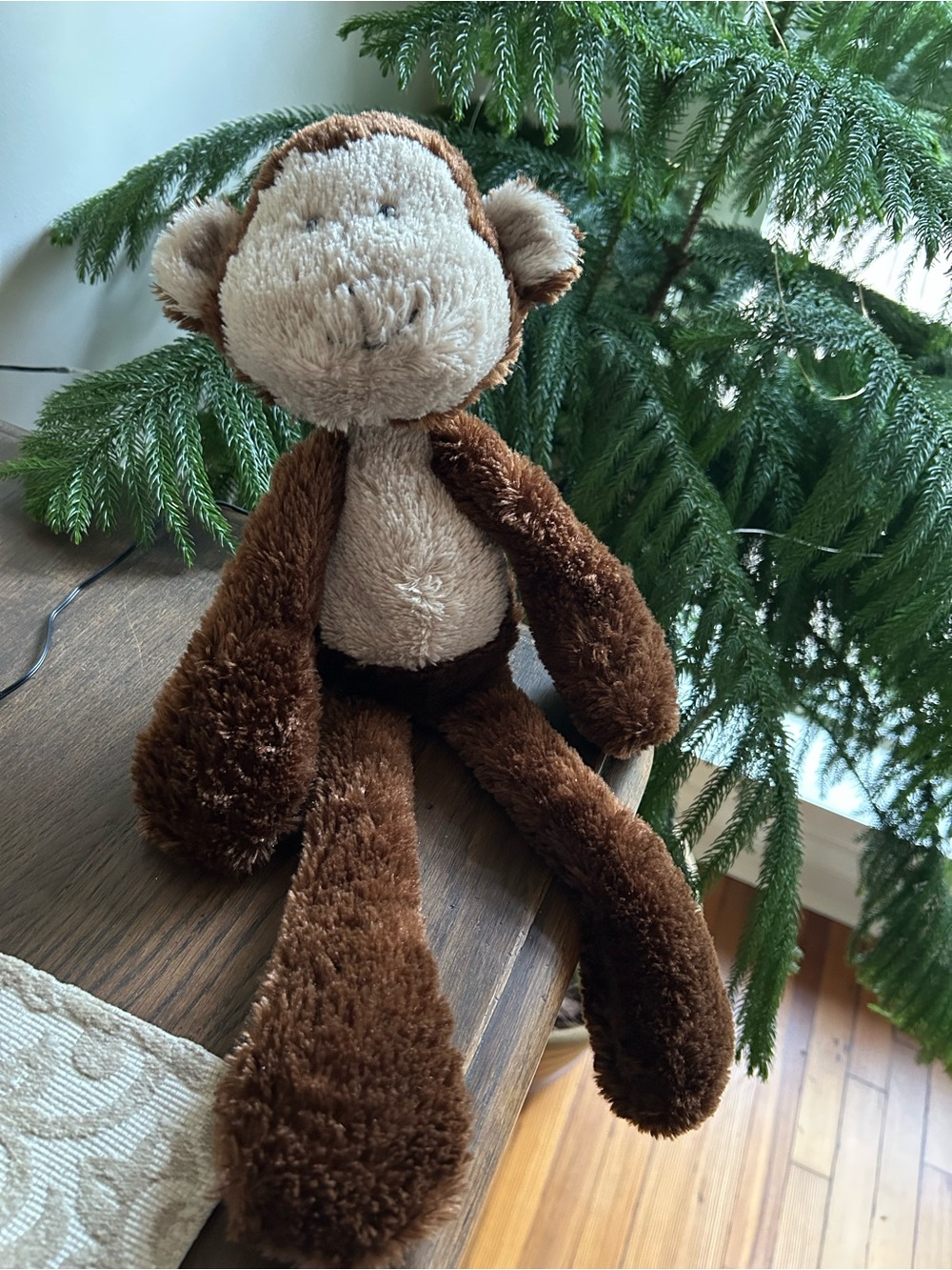Jellycat Loppy Monkey, Brown - Soft Tan Face & Belly, Retired